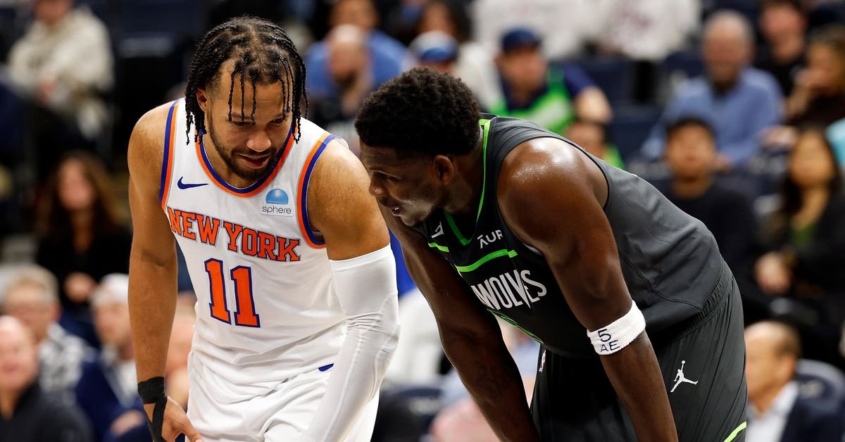 knicks vs timberwolves match player stats