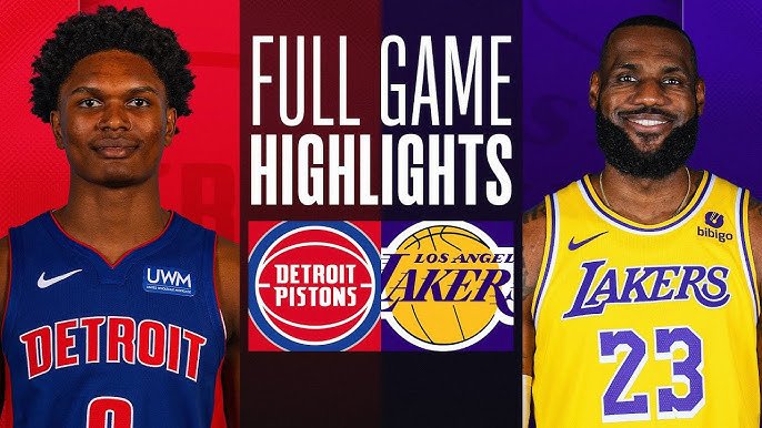 detroit pistons vs lakers match player stats